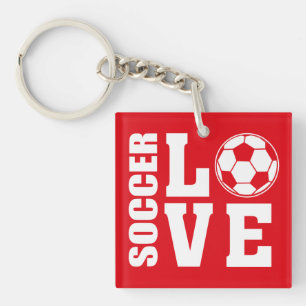 Soccer Players, Love Soccer Key Ring