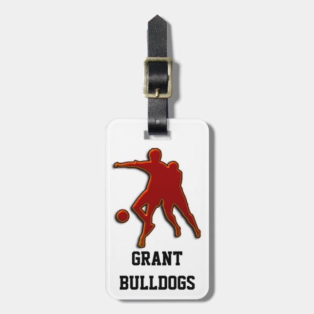 SOCCER PLAYERS LUGGAGE TAG (Front Vertical)