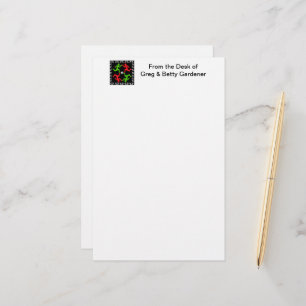 Soccer Players Running to the Ball Pattern Stationery