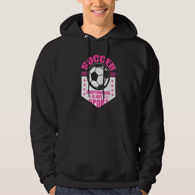 Soccer Players Soccer Team Graphic Women Girls Soc Hoodie (Front)