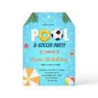 Soccer pool party invitation