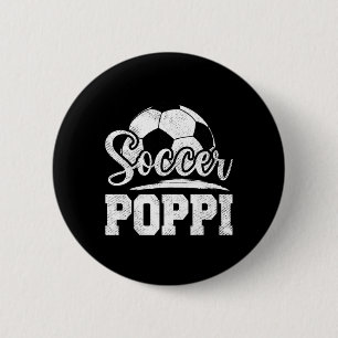 Soccer Poppi Soccer Player Game Day Father&# s Da 6 Cm Round Badge