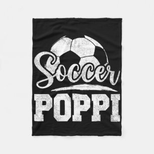 Soccer Poppi Soccer Player Game Day Father&#; s Da Fleece Blanket