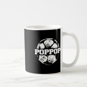Soccer Poppop Sketch Split Soccer Ll Grandpa Fathe Coffee Mug
