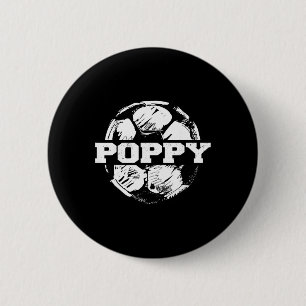 Soccer Poppy Sketch Split Soccer Ll Grandpa Father 6 Cm Round Badge