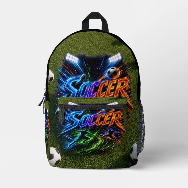 Soccer Printed Backpack (Front)