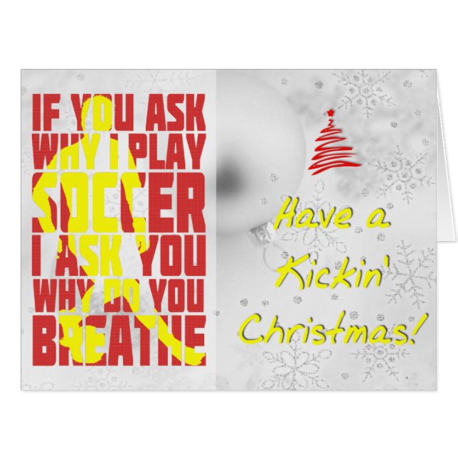Soccer Quote Christmas Card Holiday Card (Front Horizontal)