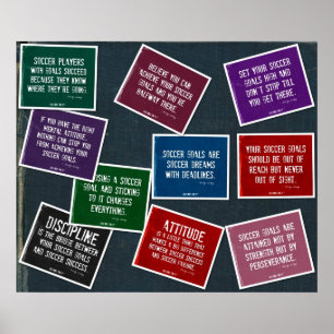 Soccer Quotes 10 Poster Collage in Colours on Deni