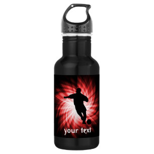 Soccer; red 532 ml water bottle