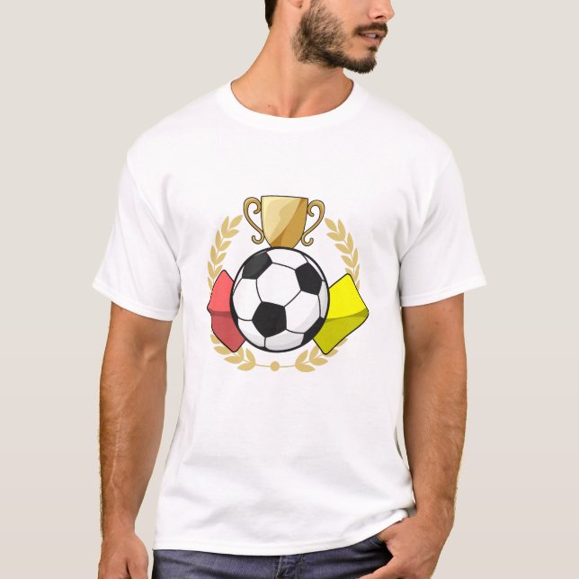 Soccer red & yellow card Trophy T-Shirt (Front)