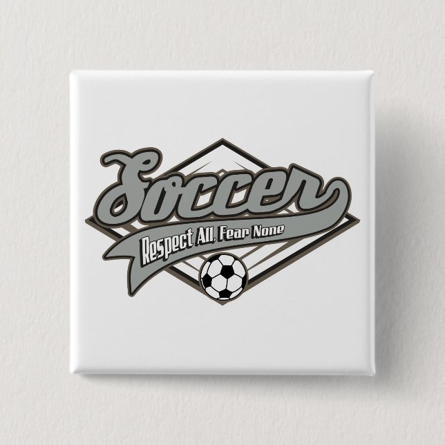 Soccer Respect 15 Cm Square Badge (Front)