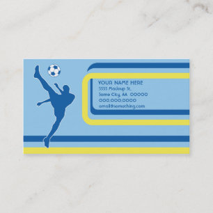 soccer : retro style : business card