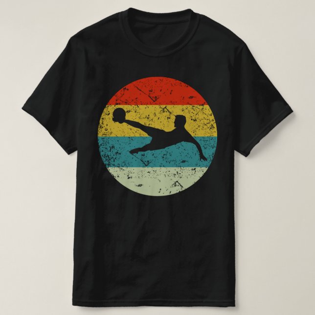 soccer retro vintage  silhouette 70s T-Shirt (Design Front)