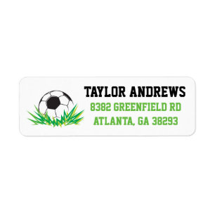 Soccer Return Address Labels