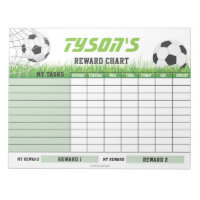 Soccer Reward Chart Personalised Name Task
