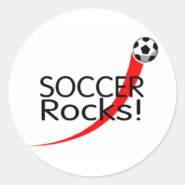 Soccer Rocks Classic Round Sticker (Front)