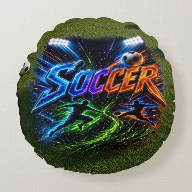 Soccer Round Cushion (Front)