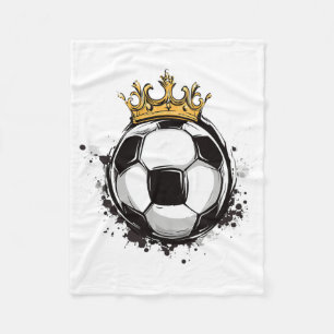 Soccer Royalty With A Crowned Byll For Boys And Gi Fleece Blanket