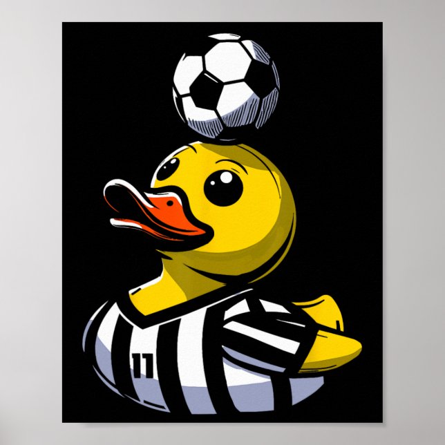 Soccer Rubber Duck  Poster (Front)