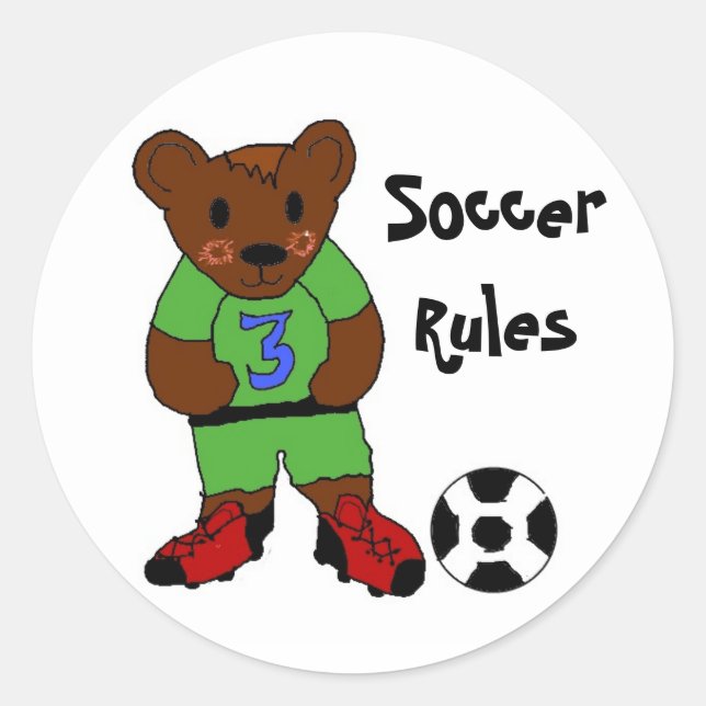 Soccer Rules Classic Round Sticker (Front)