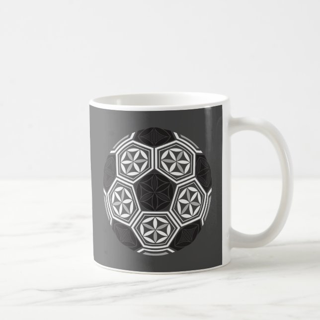 soccer sacred geometry coffee mug (Right)