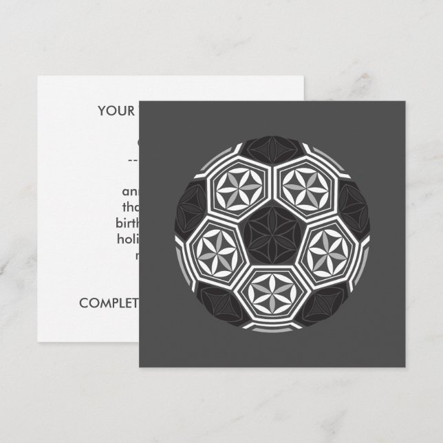 soccer sacred geometry invitation (Front/Back)
