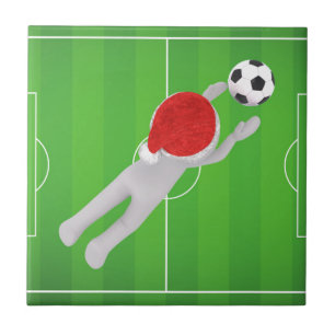soccer santa ceramic tile