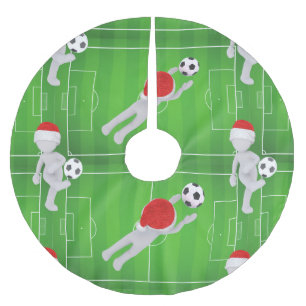 soccer santa christmas tree skirt