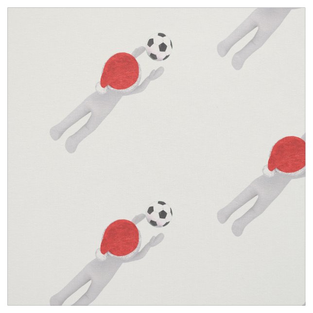 soccer santa claus fabric (Swatch)