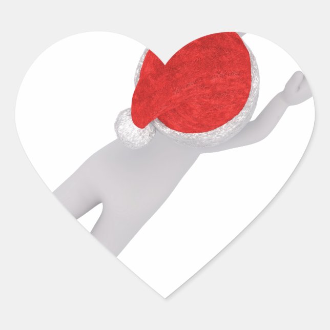 soccer santa claus heart sticker (Front)
