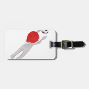 soccer santa claus luggage tag