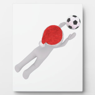 soccer santa claus plaque
