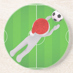 soccer santa coaster