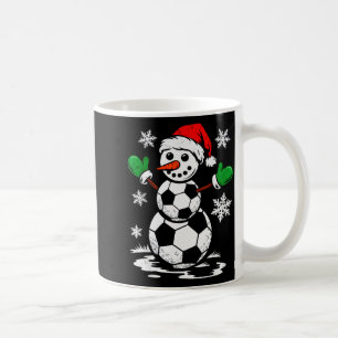 Soccer Santa Hat Snowman Xmas Funny Soccer Lover C Coffee Mug