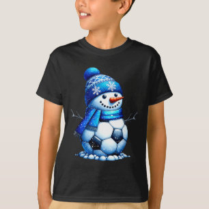 Soccer Santa Hat Snowman Xmas Funny Soccer Lover C T-Shirt