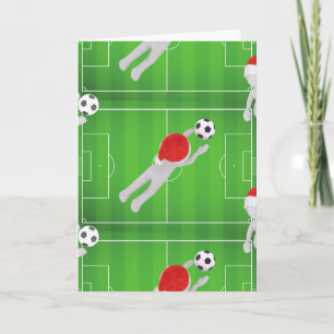 soccer santa holiday card