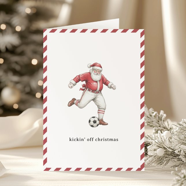 Soccer Santa Kickoff to Christmas Holiday Card (Creator Uploaded)