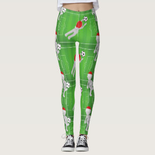 soccer santa leggings