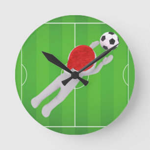 soccer santa round clock