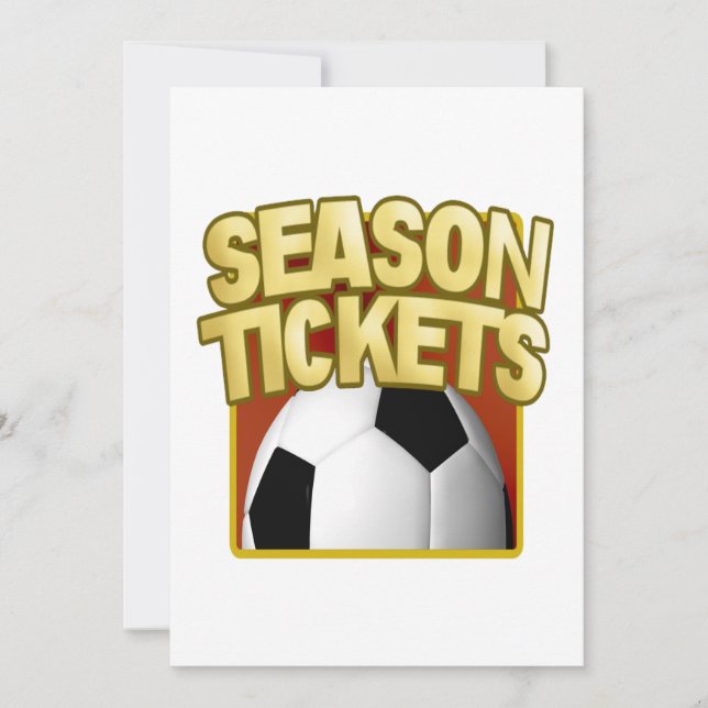 Soccer Season Tickets Invitation (Front)