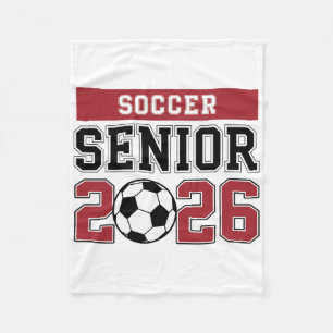 Soccer Senior 2026 Soccer Cl Of 2026 Graduation Me Fleece Blanket