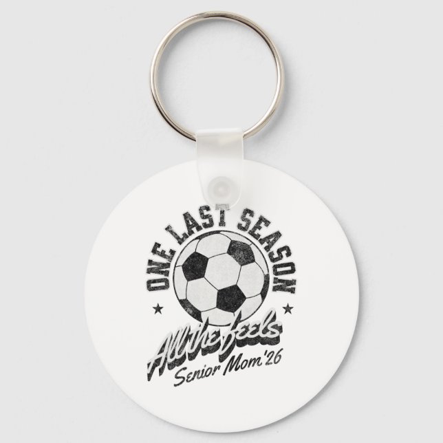 Soccer Senior Mum 2026 Distressed  Key Ring (Front)