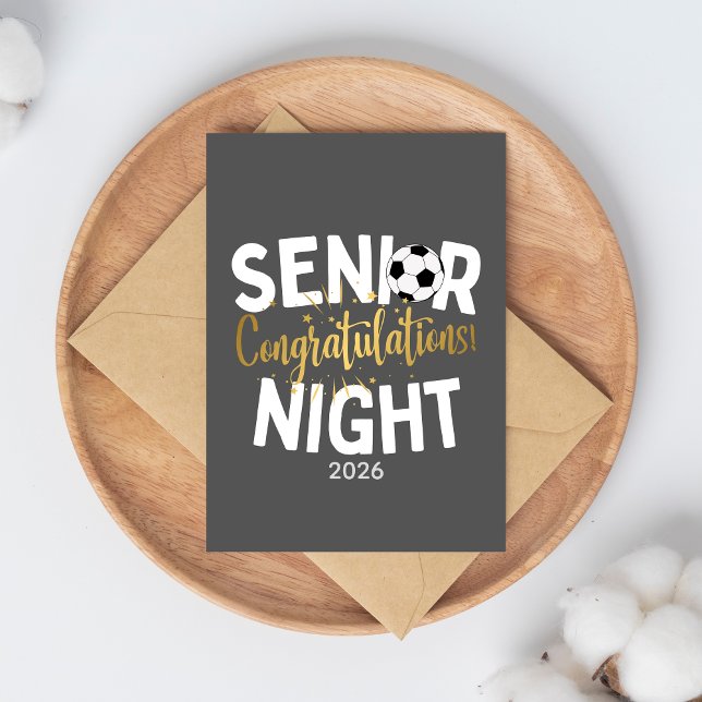 Soccer Senior Night Congratulations Card (Creator Uploaded)