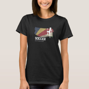 Soccer Seychelles Flag Football Womens Soccer Girl T-Shirt