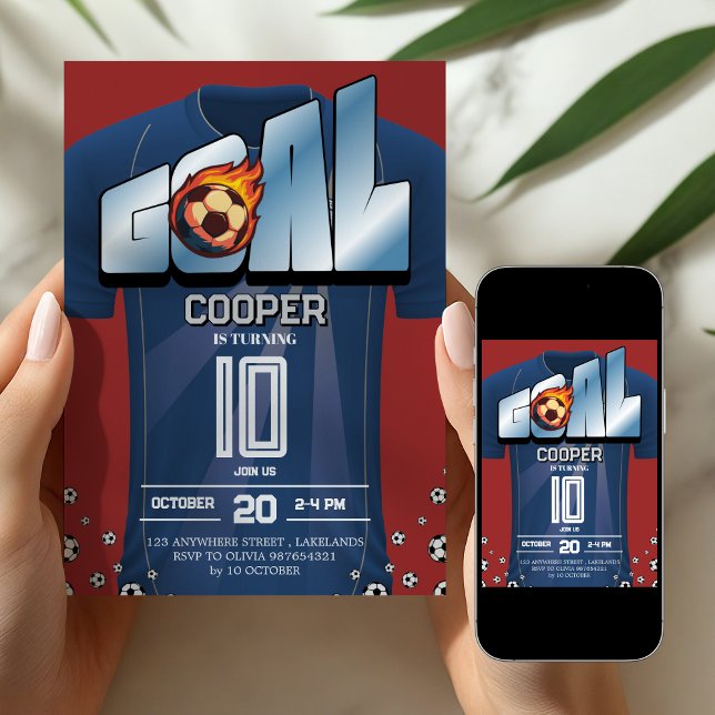 Soccer Shirt Birthday Party Invitation (Creator Uploaded)