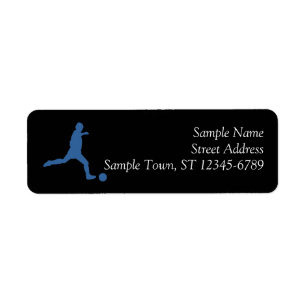 Soccer Silhouette Return Address Label