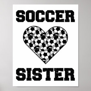 Soccer Sister Family Matching Sport Lover Soccer B Poster