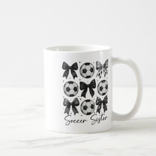 Soccer Sister Funny Coquette Bow Soccer Sister _2 Coffee Mug