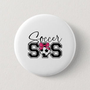Soccer Sister Heart Big Sister Little Swing 6 Cm Round Badge