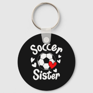 Soccer Sister Heart Big Sister Little Swing Brothe Key Ring